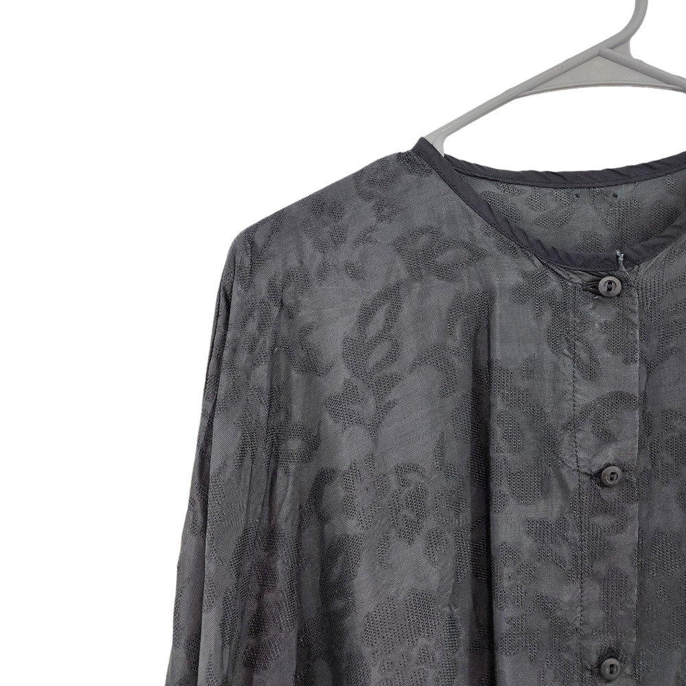 Skif Women's Textured Peasant Style Button Front … - image 2